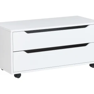 Badkamermeubel OSASCO met wielen 80 cm Wit Badkamermeubel OSASCO met wielen 80 cm Wit