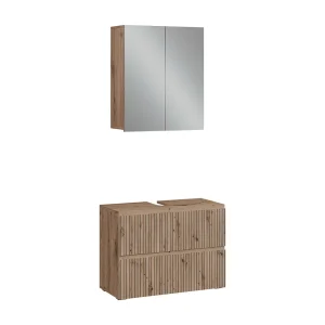 Badkamermeubelset ambachtelijk 60x35x58 takumi