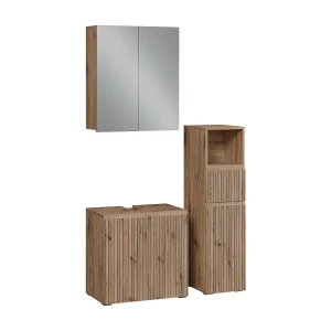 3-delige badkamermeubelset ambachtelijk 60x35x58 takumi 3-delige badkamermeubelset ambachtelijk 60x35x58 takumi