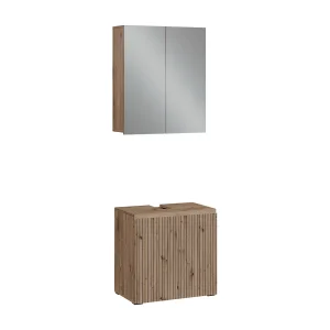 Badkamermeubelset ambachtelijk 60x35x58 takumi