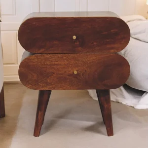 Artisan Furniture Bubble nachtkastje van massief kastanjehout