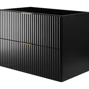 Badkamermeubel, Mat Zwart, 80 x 57 x 46 cm Badkamermeubel, Mat Zwart, 80 x 57 x 46 cm