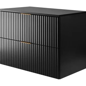 Badkamermeubel, Mat Zwart, 80 x 57 x 46 cm Badkamermeubel, Mat Zwart, 80 x 57 x 46 cm