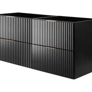 Badkamermeubel, Mat Zwart, 120 x 57 x 46 cm Badkamermeubel, Mat Zwart, 120 x 57 x 46 cm