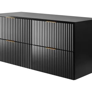 Badkamermeubel, Mat Zwart, 120 x 57 x 46 cm Badkamermeubel, Mat Zwart, 120 x 57 x 46 cm