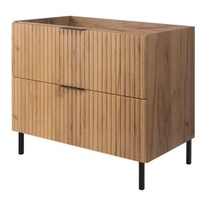 Badkamermeubel, Craft eiken + zwart handvat, 80 x 77 x 46 cm Badkamermeubel, Craft eiken + zwart handvat, 80 x 77 x 46 cm
