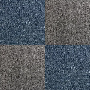 40 x Tapijttegels – Storm Blauw en Antraciet – 50x50cm 10m2 40 x Tapijttegels – Storm Blauw en Antraciet – 50x50cm 10m2