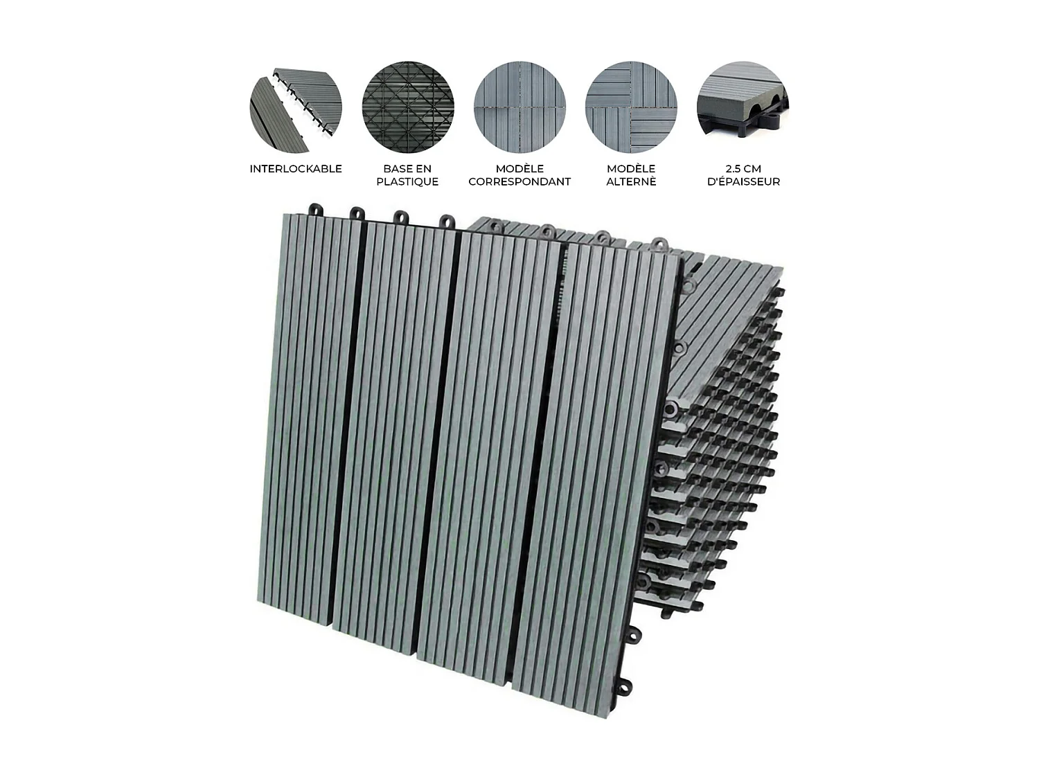 33 x Terrastegels HKC – 30 x 30 cm – 3 m²