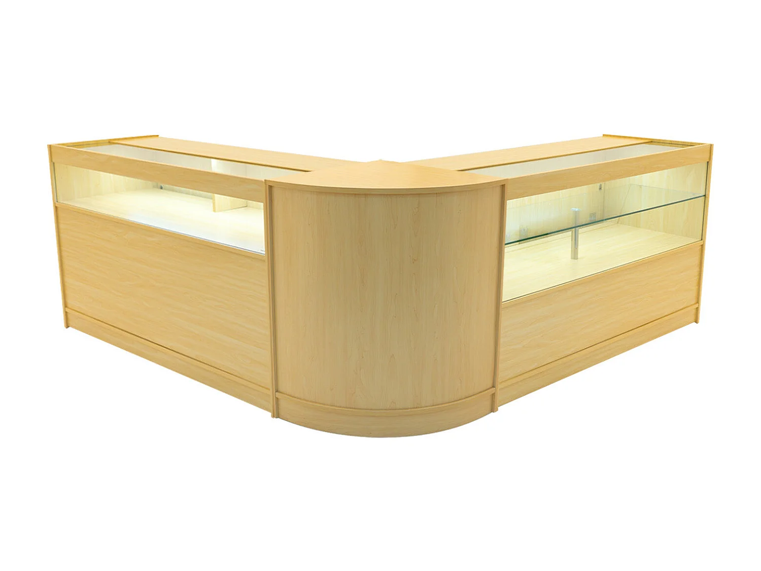 Adonis LED Winkel Toonbank Set B1500, C1500 & CM60 - Esdoorn