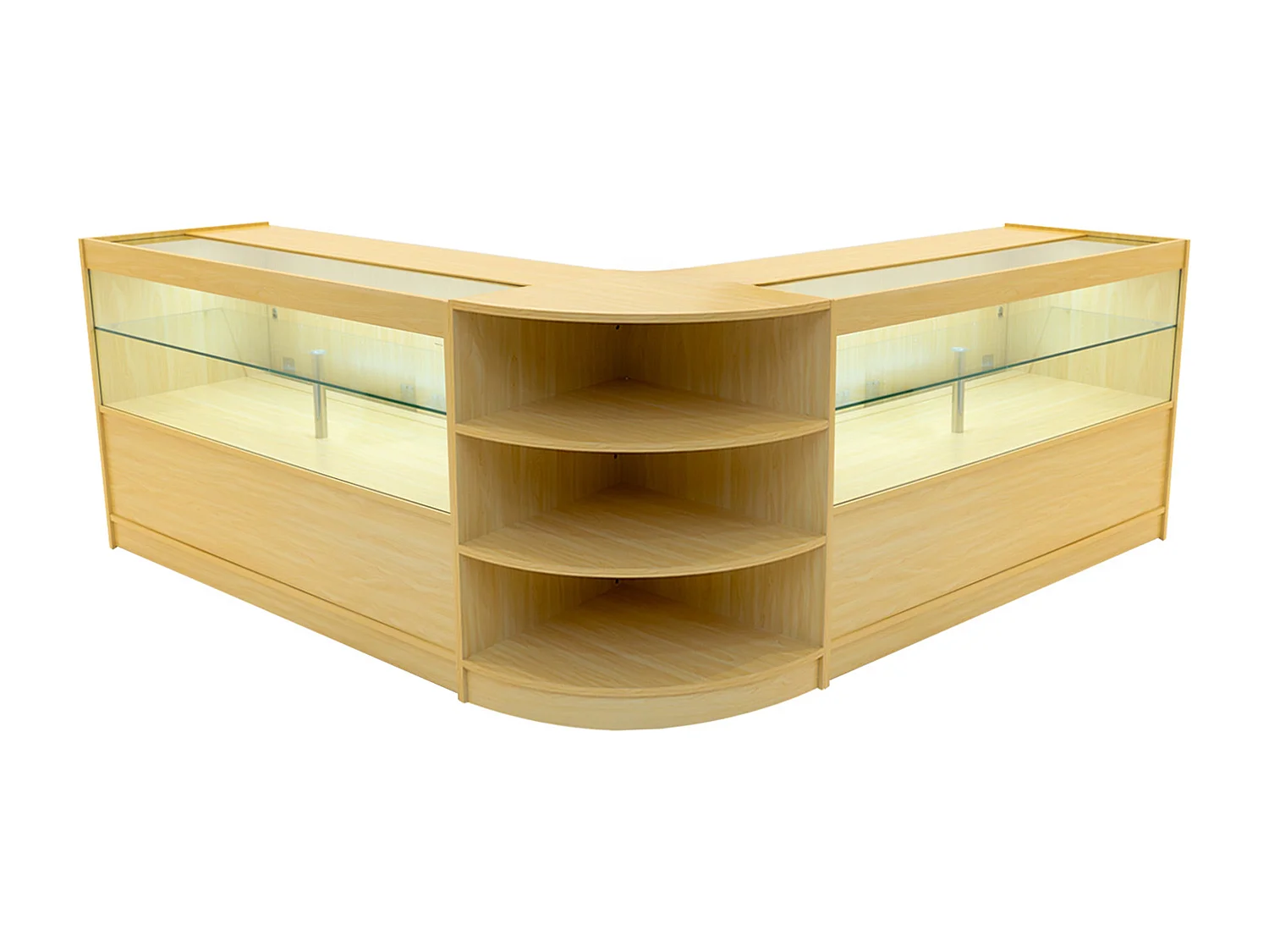 Andromeda LED Winkel Toonbank Set LM60 & 2 x C1500 - Esdoorn