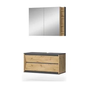 Badkamermeubelset antraciet/artisan 100x45x50 edelin