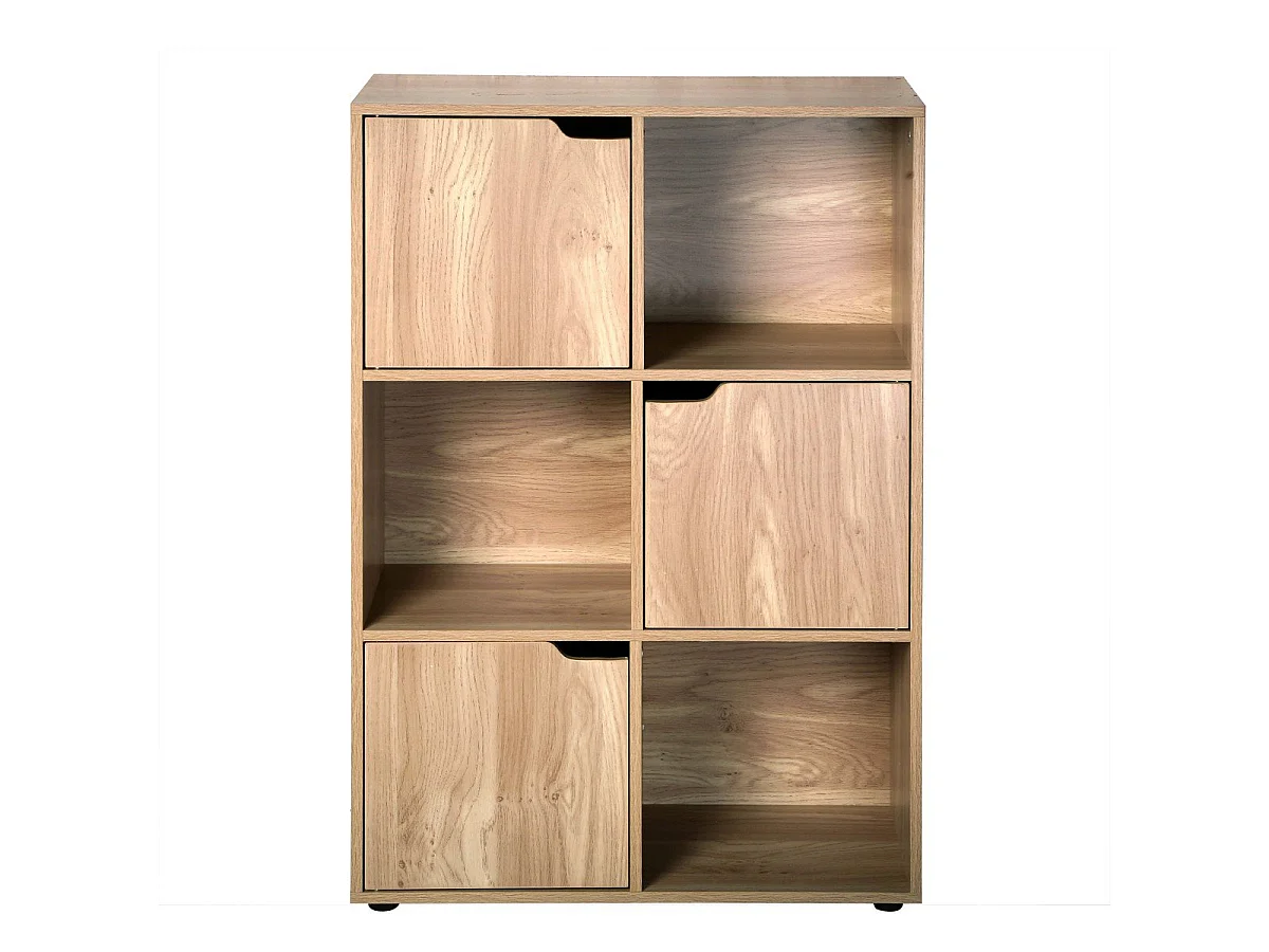 6-unit kast met drie deuren
