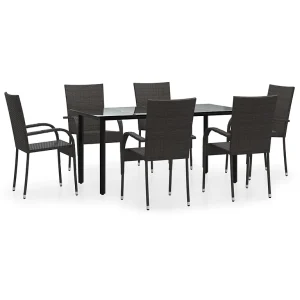 7-delige Tuinset poly rattan bruin 7-delige Tuinset poly rattan bruin