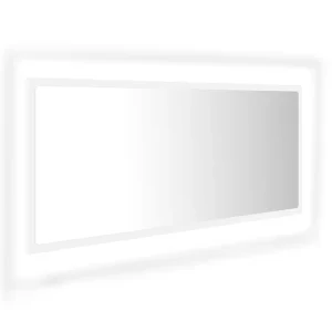 Badkamerspiegel LED 100×8,5×37 cm acryl wit Badkamerspiegel LED 100×8,5×37 cm acryl wit