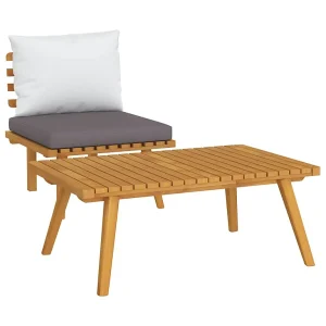2-delige Loungeset met kussens massief acaciahout 2-delige Loungeset met kussens massief acaciahout