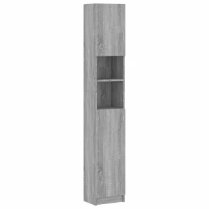Badkamerkast 32×25,5×190 cm bewerkt hout grijs sonoma eiken Badkamerkast 32×25,5×190 cm bewerkt hout grijs sonoma eiken