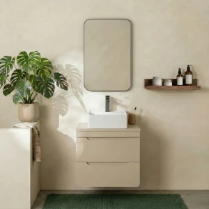 Zwevende onderkast met plank kleur beige, 60 cm, ARUBA Zwevende onderkast met plank kleur beige, 60 cm, ARUBA