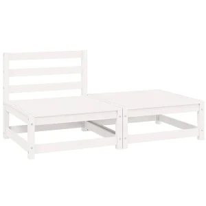 2-delige Loungeset massief grenenhout wit 2-delige Loungeset massief grenenhout wit