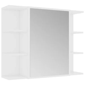 Badkamerspiegelkast 80×20,5×64 cm bewerkt hout wit Badkamerspiegelkast 80×20,5×64 cm bewerkt hout wit