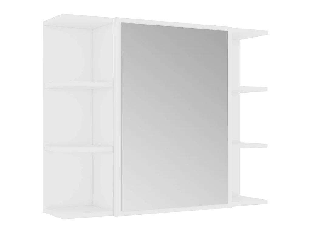 Badkamerspiegelkast 80x20,5x64 cm bewerkt hout wit