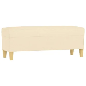 Bankje 100x35x41 cm stof crèmekleurig Bankje 100x35x41 cm stof crèmekleurig