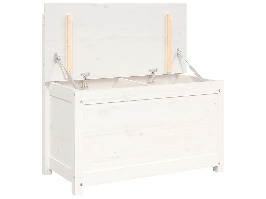 Bankje 80x41x77 cm massief grenenhout wit