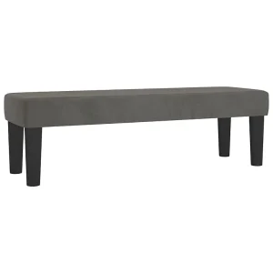 Bankje 100x30x30 cm fluweel donkergrijs Bankje 100x30x30 cm fluweel donkergrijs