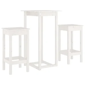 3-delige Barset massief grenenhout wit 3-delige Barset massief grenenhout wit