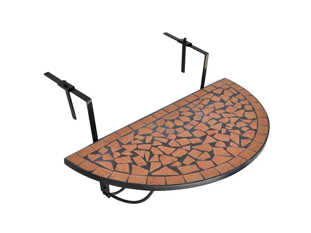 Balkontafel hangend mozaïek terracottakleurig