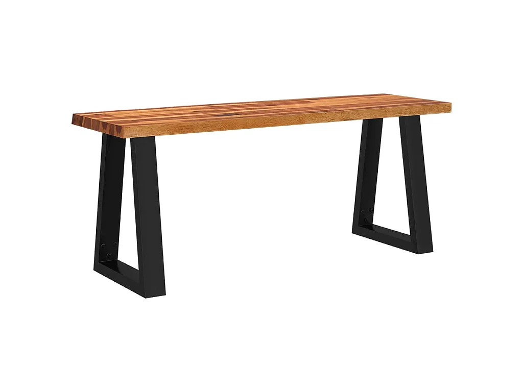 Bankje met natuurlijke rand 110 cm massief acaciahout