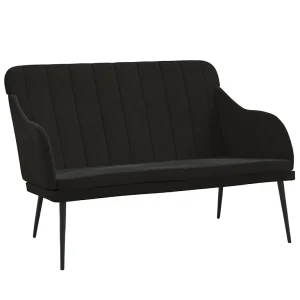 Bankje 110x76x80 cm fluweel zwart