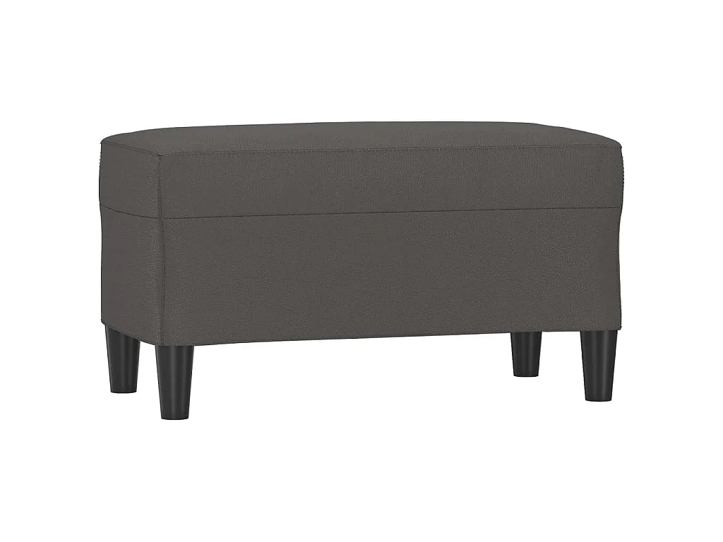 Bankje 70x35x41 cm kunstleer grijs