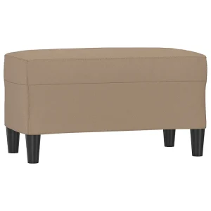 Bankje 70x35x41 cm kunstleer cappuccinokleurig