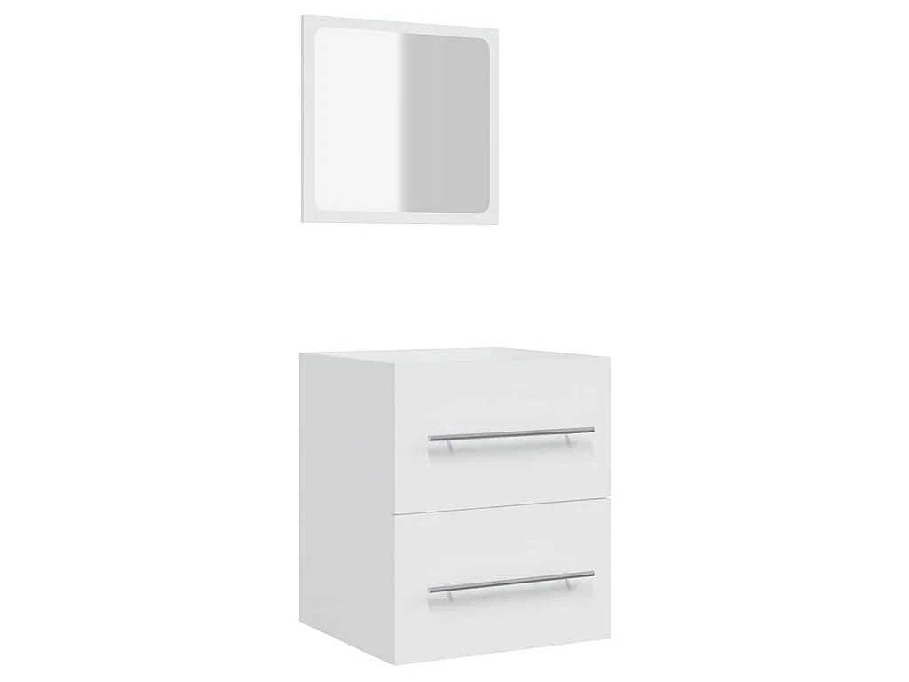 Badkamerkast met spiegel 41x38,5x48 cm wit