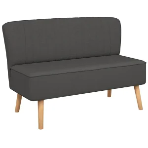Bank 117×55,5×77 cm stof donkergrijs Bank 117×55,5×77 cm stof donkergrijs