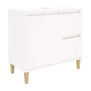 Badkamerkast 65x33x60 cm bewerkt hout wit Badkamerkast 65x33x60 cm bewerkt hout wit