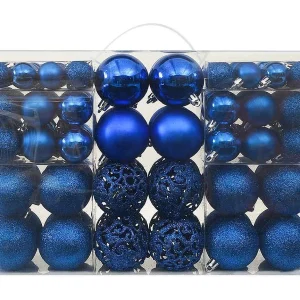 100-delige Kerstballenset blauw 100-delige Kerstballenset blauw