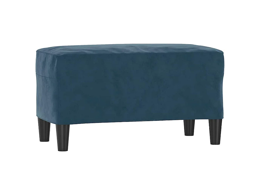 Bankje 70x35x41 cm fluweel blauw