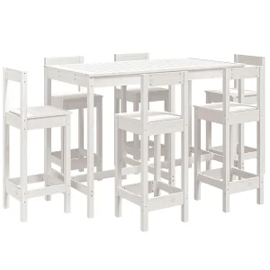 7-delige Barset massief grenenhout wit 7-delige Barset massief grenenhout wit
