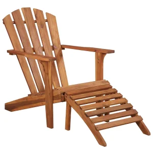 Adirondack tuinstoel met voetensteun massief acaciahout Adirondack tuinstoel met voetensteun massief acaciahout