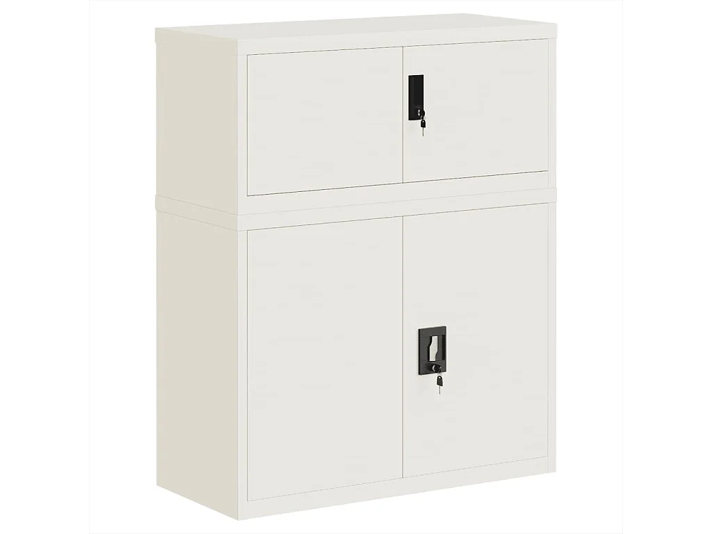 Archiefkast 90x40x110 cm staal wit