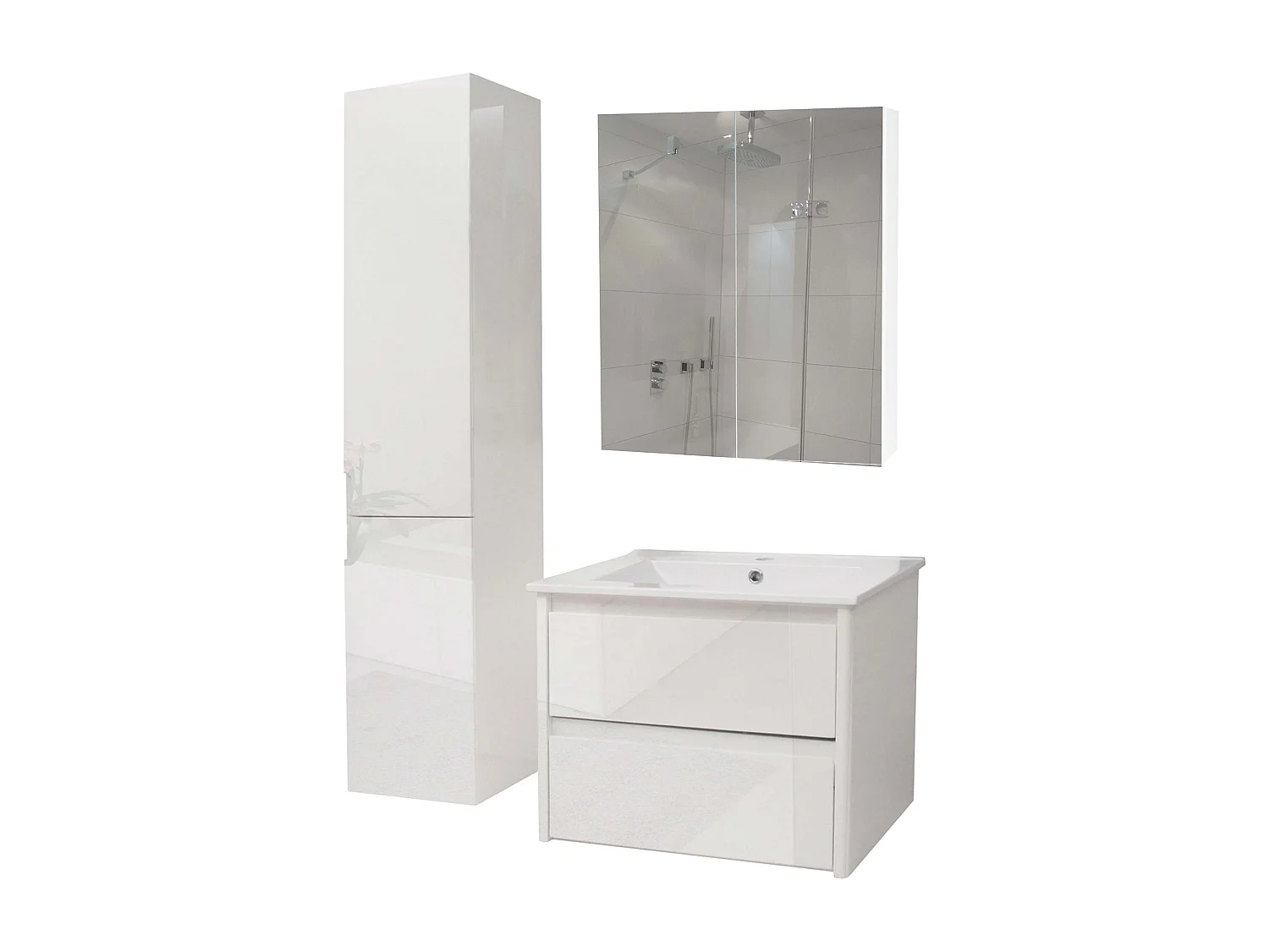 Badkamerset MCW-B19b, wit