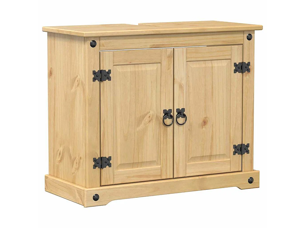 Badkamer wastafelkast Corona 73x33x60 cm massief grenenhout
