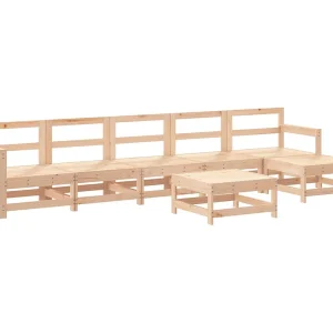 7-delige Loungeset massief grenenhout