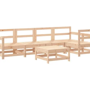 6-delige Loungeset massief grenenhout 6-delige Loungeset massief grenenhout