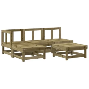 5-delige Loungeset geïmpregneerd grenenhout 5-delige Loungeset geïmpregneerd grenenhout