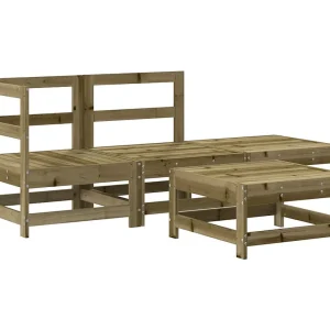 4-delige Loungeset geïmpregneerd grenenhout 4-delige Loungeset geïmpregneerd grenenhout