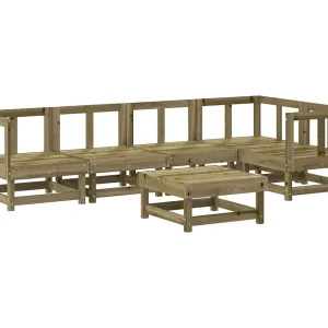 6-delige Loungeset geïmpregneerd grenenhout 6-delige Loungeset geïmpregneerd grenenhout