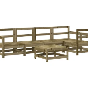6-delige Loungeset geïmpregneerd grenenhout 6-delige Loungeset geïmpregneerd grenenhout