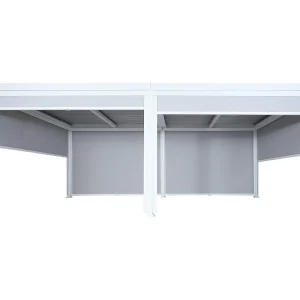 Aluminium pergola MCW-L41 met 6x zijwand, wit Aluminium pergola MCW-L41 met 6x zijwand, wit